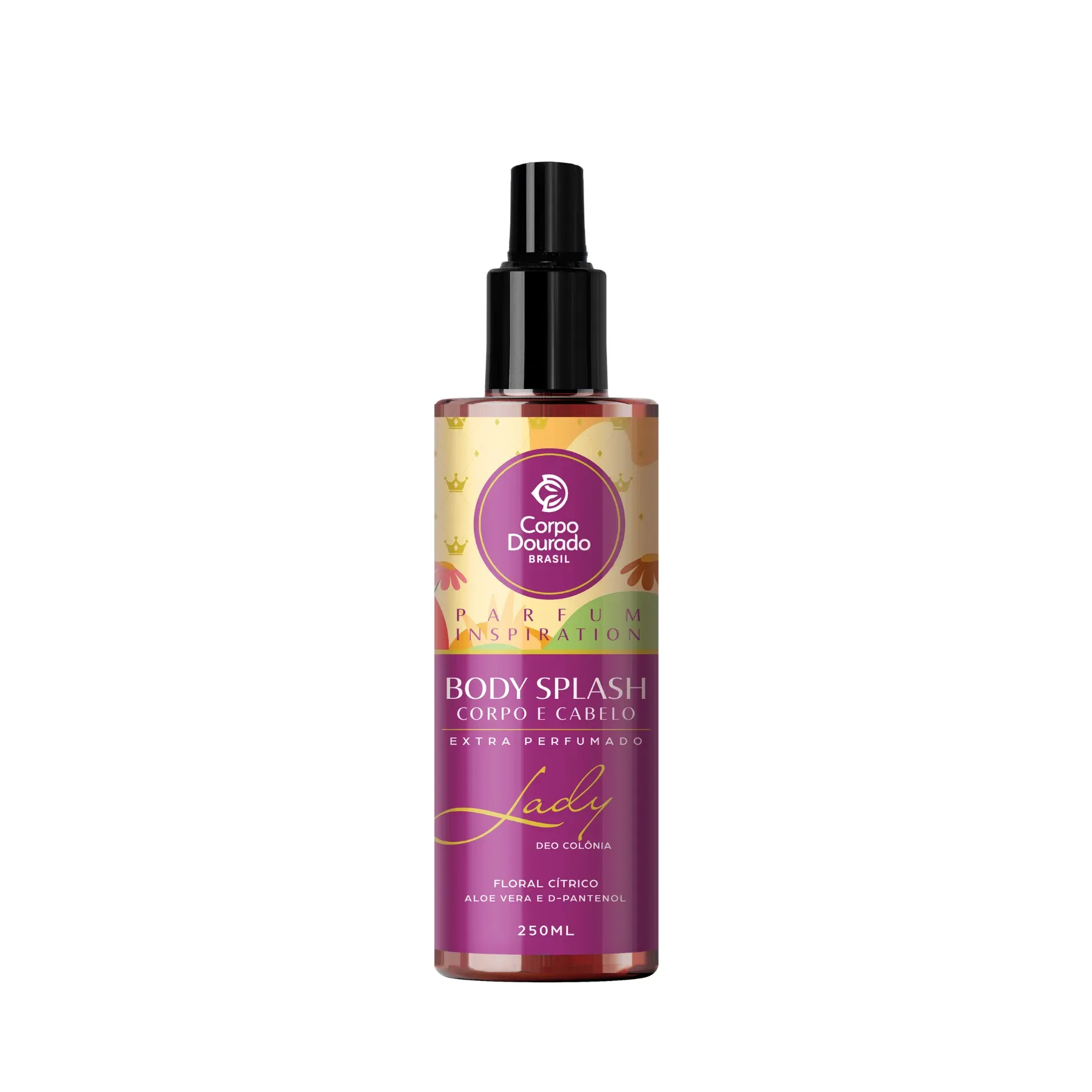 Body Splash Corpo Dourado Lady 250ml